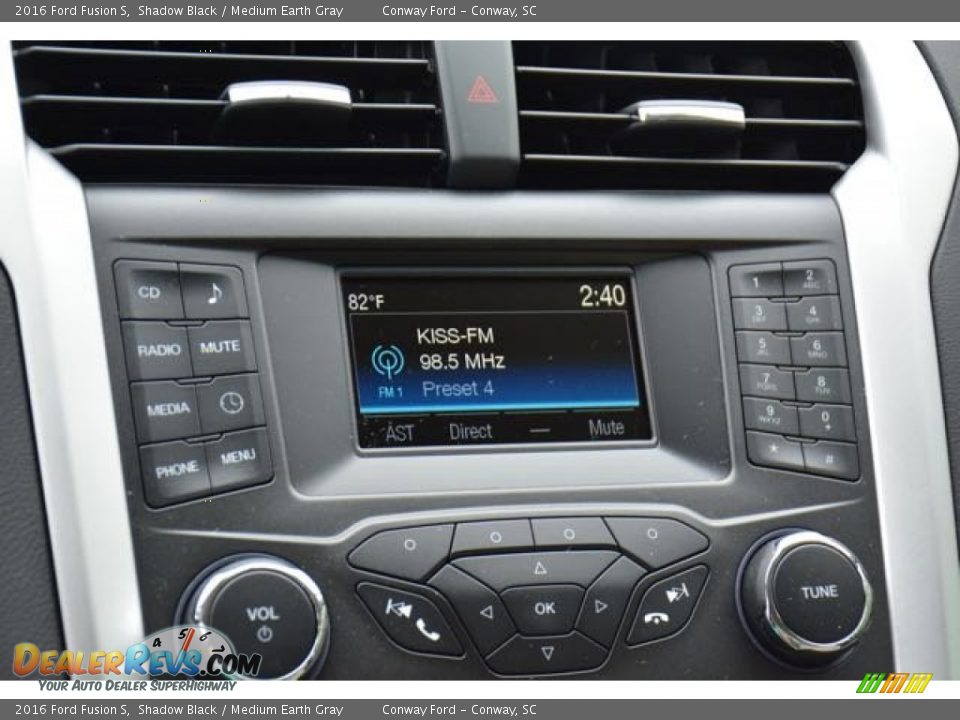 2016 Ford Fusion S Shadow Black / Medium Earth Gray Photo #20