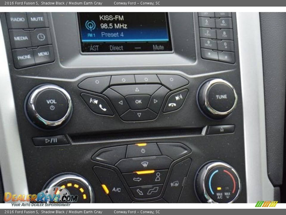 2016 Ford Fusion S Shadow Black / Medium Earth Gray Photo #21