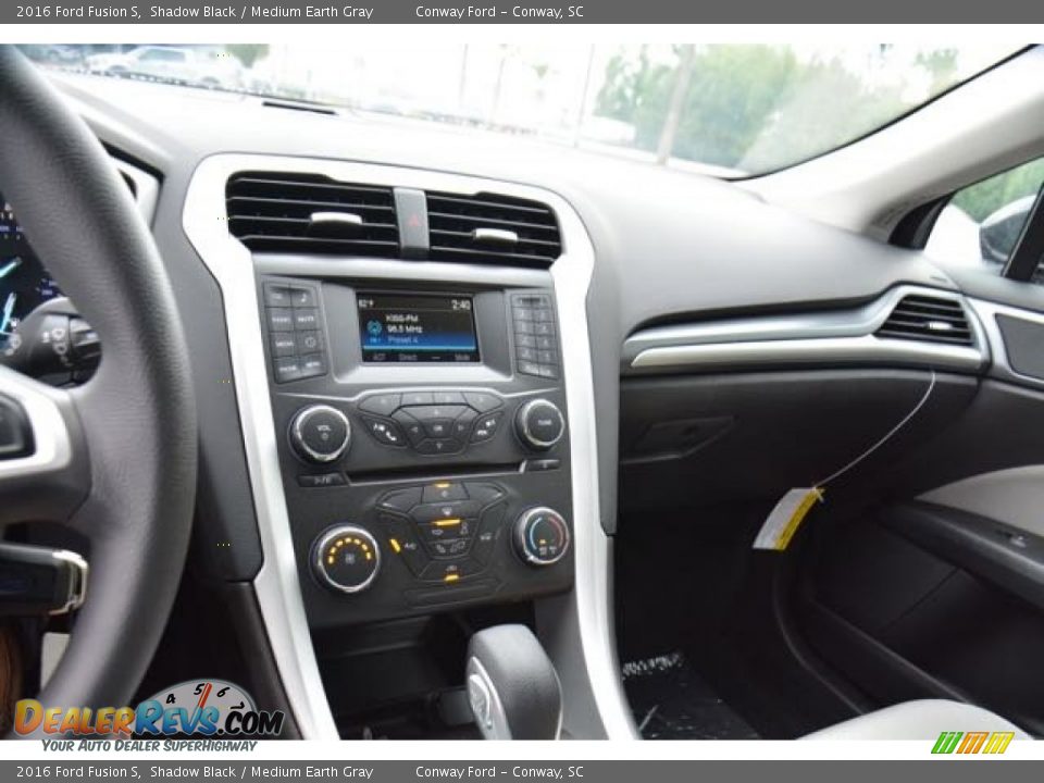 2016 Ford Fusion S Shadow Black / Medium Earth Gray Photo #23