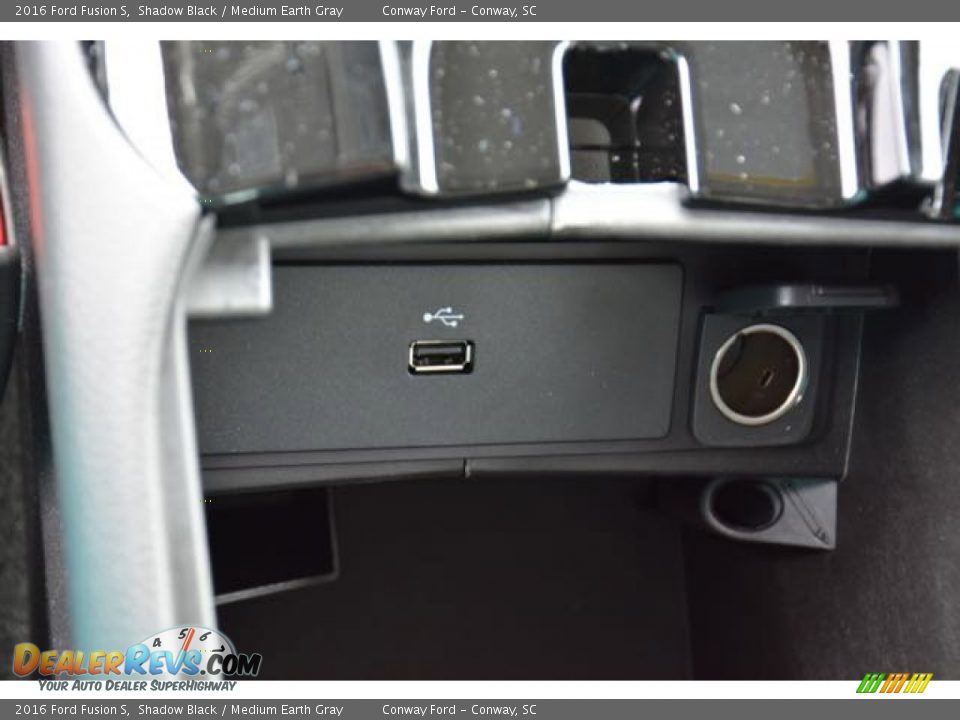 2016 Ford Fusion S Shadow Black / Medium Earth Gray Photo #24