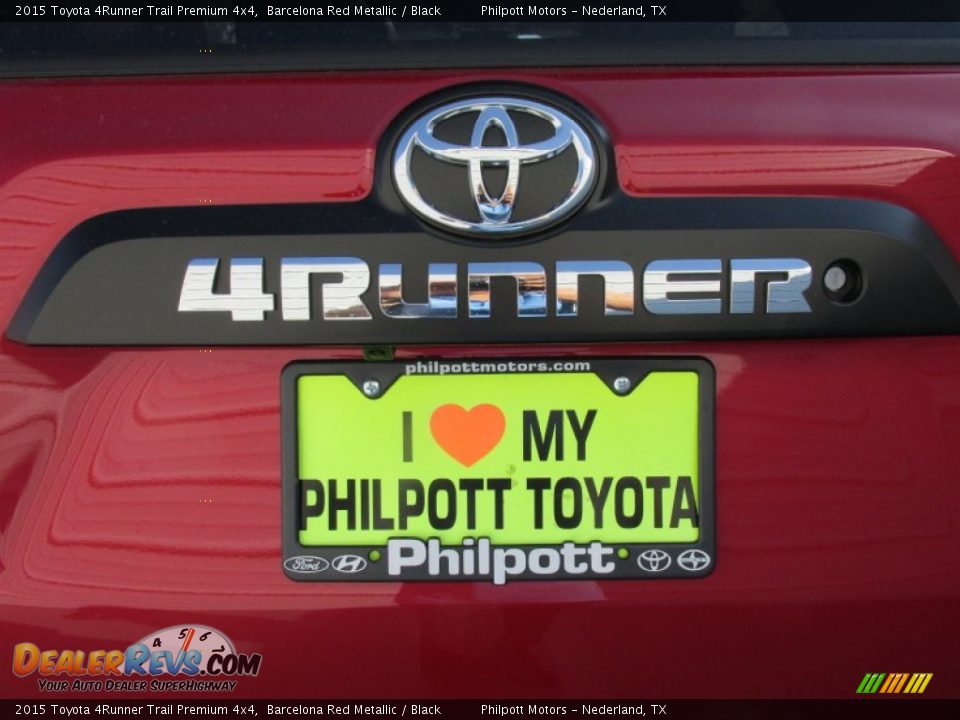 2015 Toyota 4Runner Trail Premium 4x4 Barcelona Red Metallic / Black Photo #14
