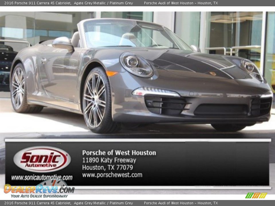 2016 Porsche 911 Carrera 4S Cabriolet Agate Grey Metallic / Platinum Grey Photo #1