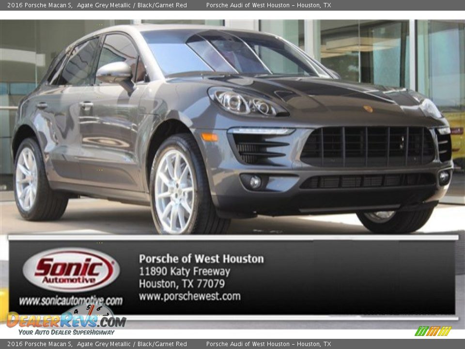 2016 Porsche Macan S Agate Grey Metallic / Black/Garnet Red Photo #1