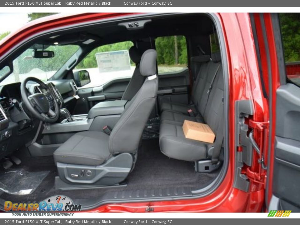 Black Interior - 2015 Ford F150 XLT SuperCab Photo #10