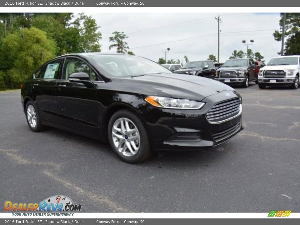 2016 Ford Fusion SE Shadow Black / Dune Photo #3