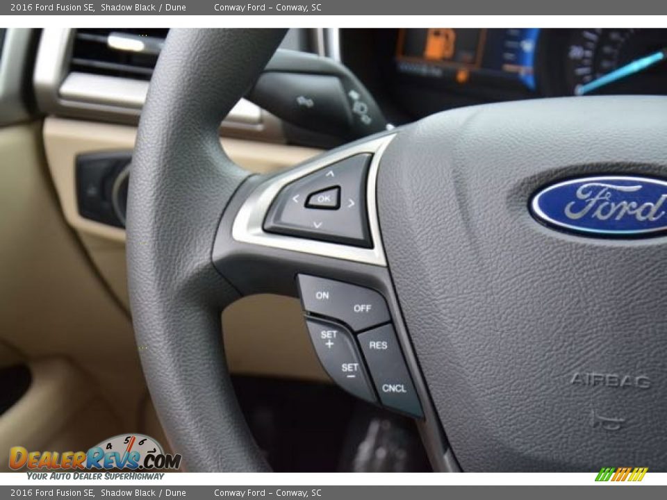 2016 Ford Fusion SE Shadow Black / Dune Photo #21