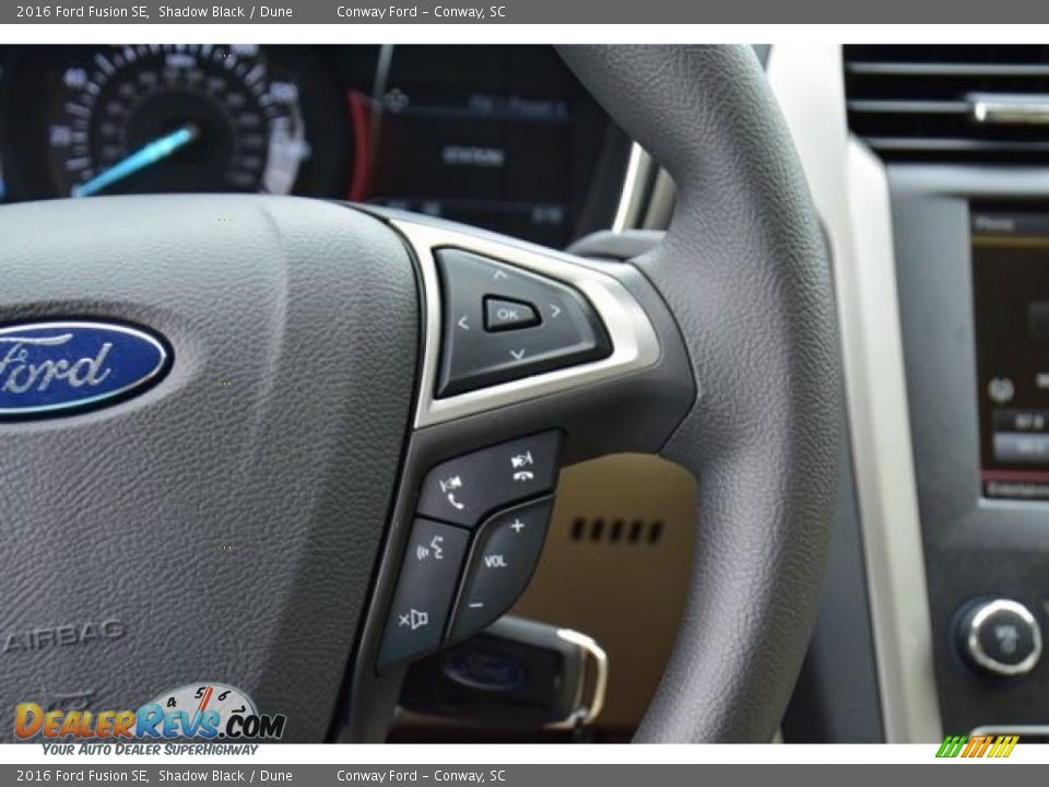 2016 Ford Fusion SE Shadow Black / Dune Photo #22
