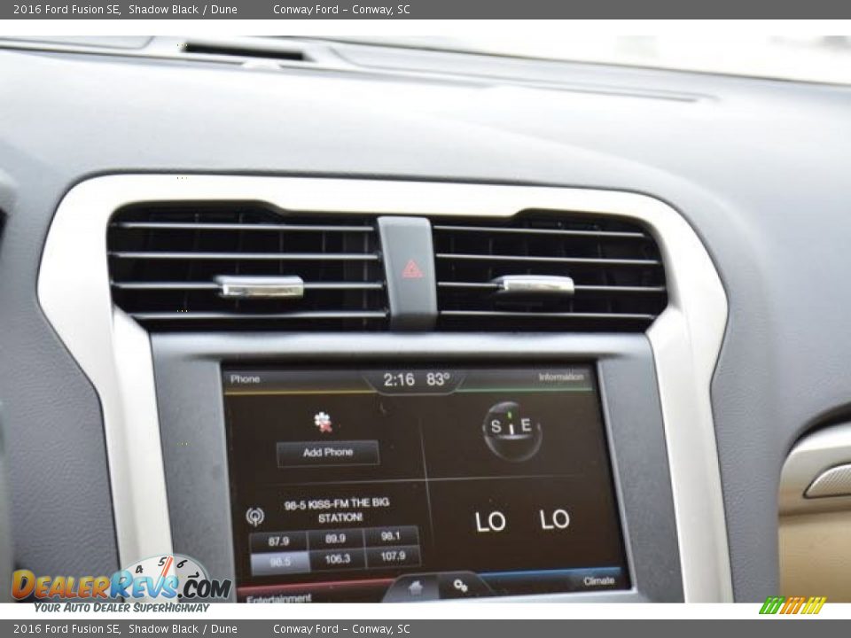 2016 Ford Fusion SE Shadow Black / Dune Photo #23