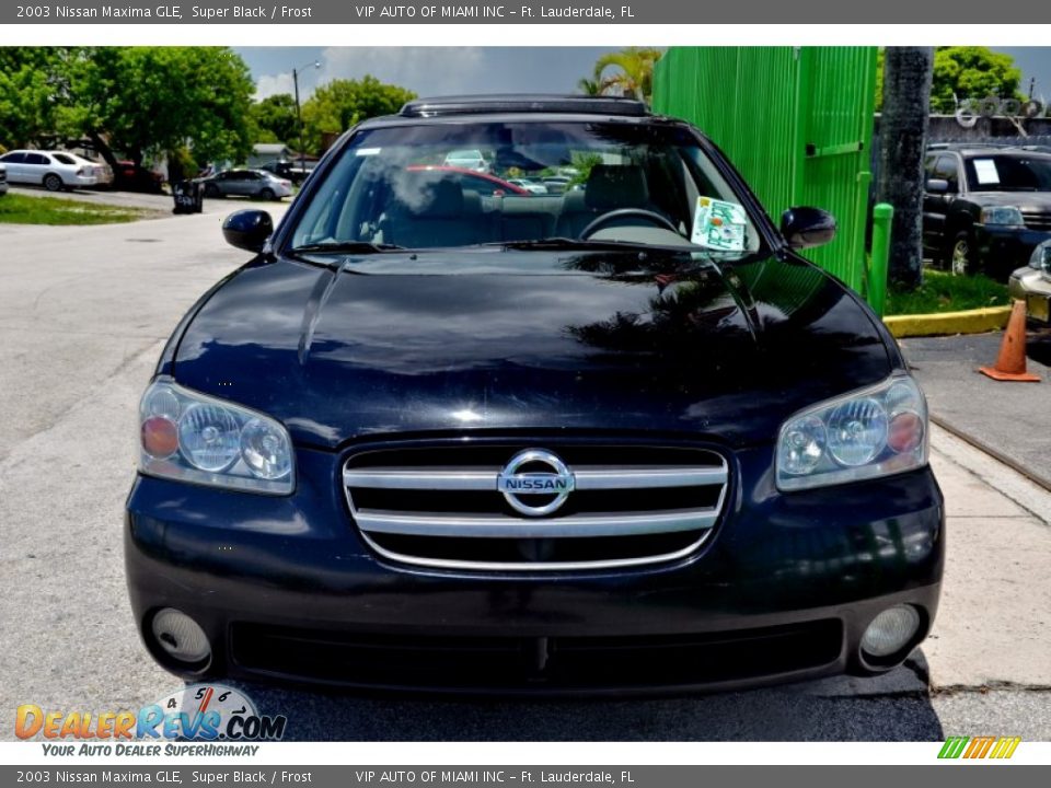 2003 Nissan Maxima GLE Super Black / Frost Photo #2