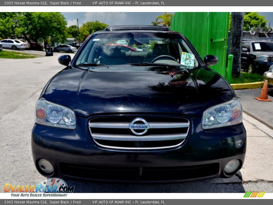 2003 Nissan Maxima GLE Super Black / Frost Photo #3