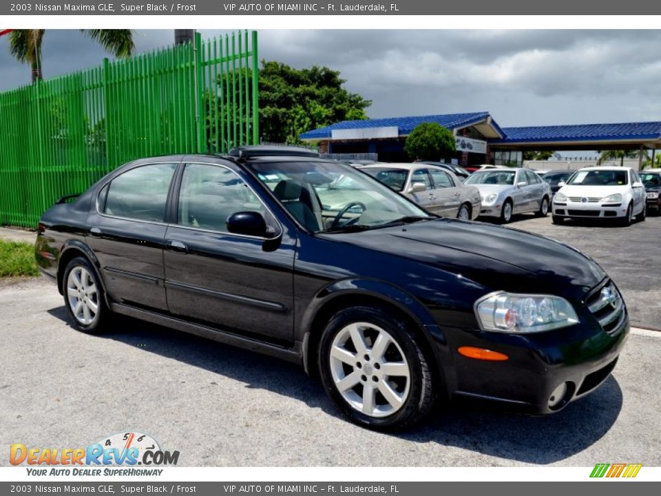 2003 Nissan Maxima GLE Super Black / Frost Photo #5