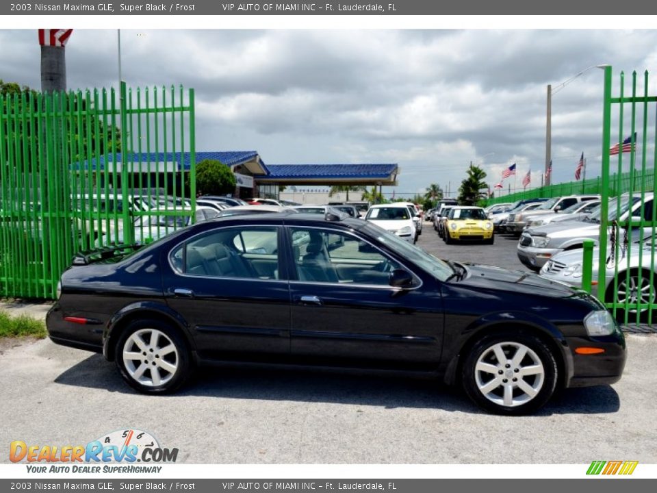 2003 Nissan Maxima GLE Super Black / Frost Photo #7