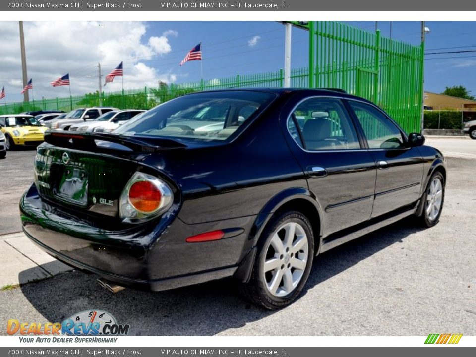 2003 Nissan Maxima GLE Super Black / Frost Photo #9