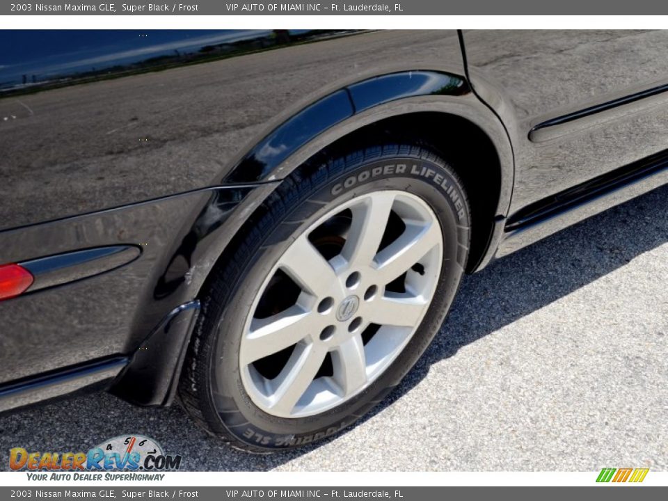 2003 Nissan Maxima GLE Super Black / Frost Photo #12