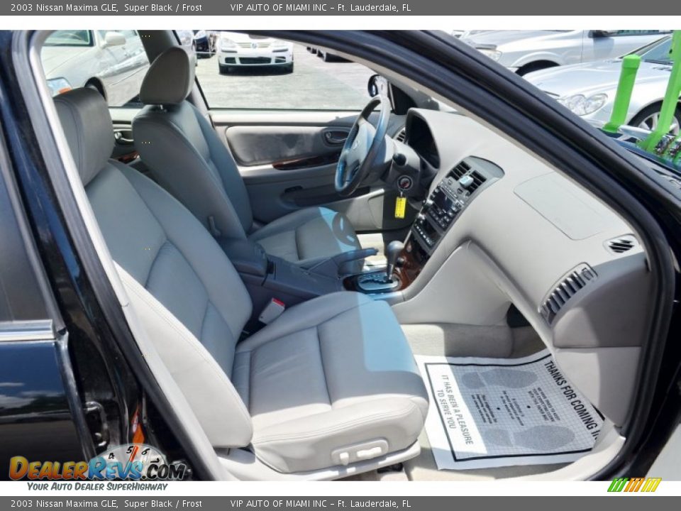 2003 Nissan Maxima GLE Super Black / Frost Photo #15