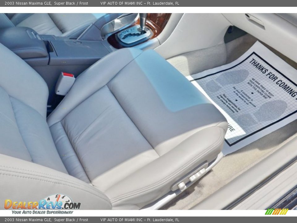 2003 Nissan Maxima GLE Super Black / Frost Photo #16