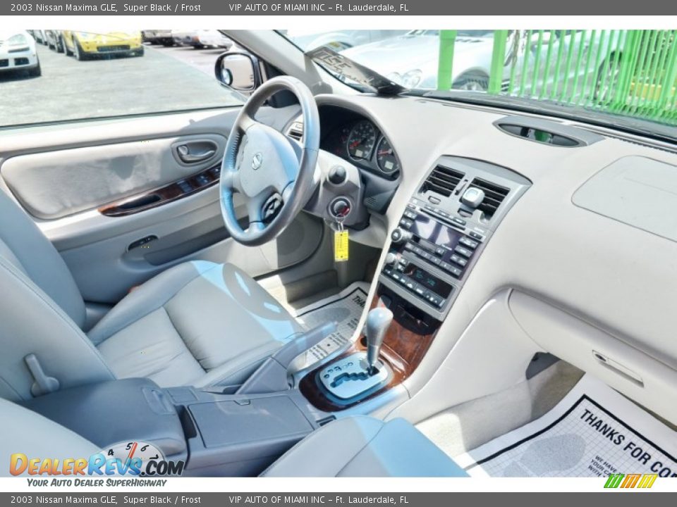 2003 Nissan Maxima GLE Super Black / Frost Photo #17