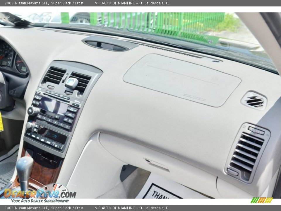 2003 Nissan Maxima GLE Super Black / Frost Photo #18
