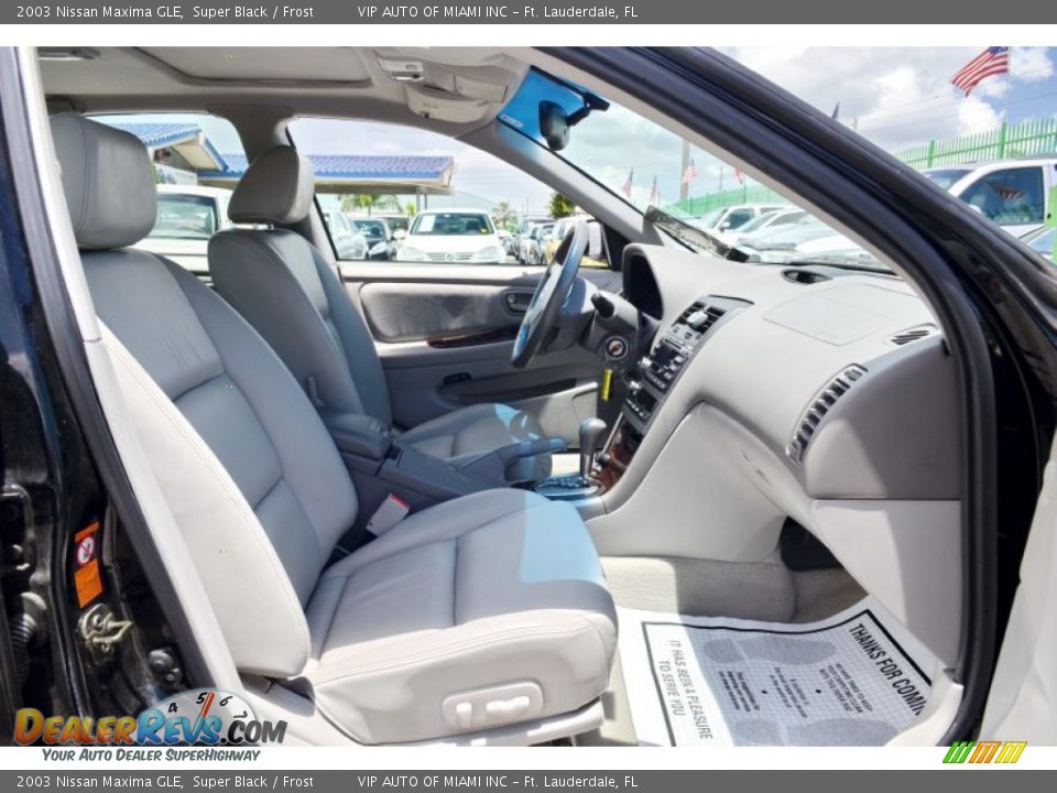 2003 Nissan Maxima GLE Super Black / Frost Photo #21