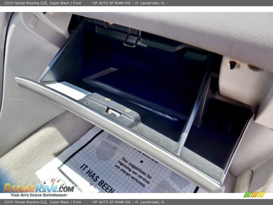 2003 Nissan Maxima GLE Super Black / Frost Photo #26