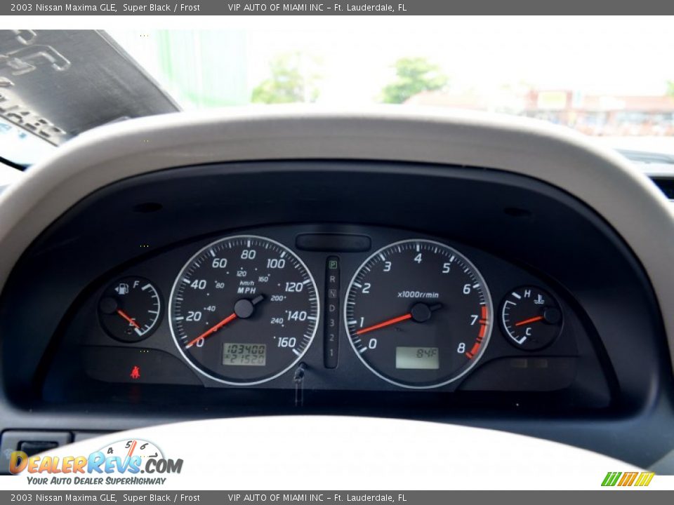 2003 Nissan Maxima GLE Super Black / Frost Photo #35