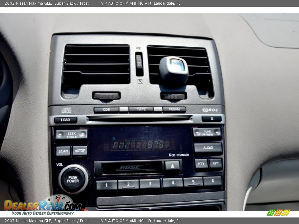 2003 Nissan Maxima GLE Super Black / Frost Photo #36