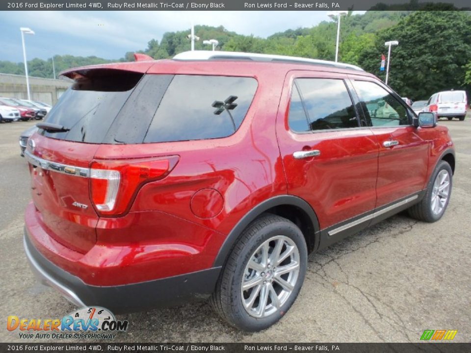 Ruby Red Metallic Tri-Coat 2016 Ford Explorer Limited 4WD Photo #3