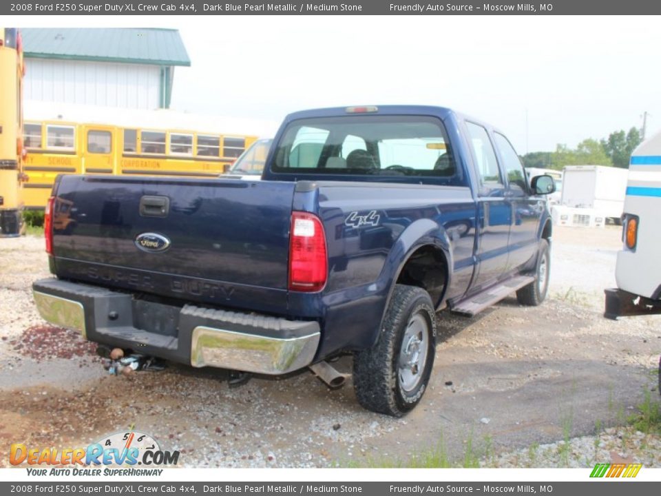 2008 Ford F250 Super Duty XL Crew Cab 4x4 Dark Blue Pearl Metallic / Medium Stone Photo #7