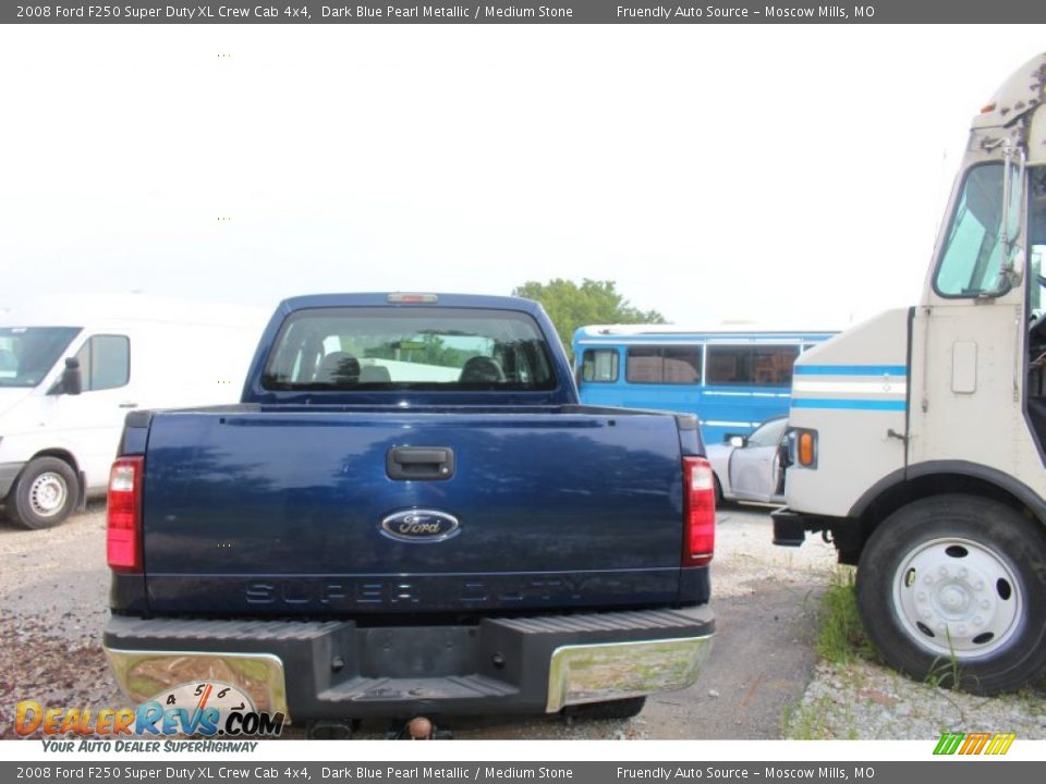 2008 Ford F250 Super Duty XL Crew Cab 4x4 Dark Blue Pearl Metallic / Medium Stone Photo #10
