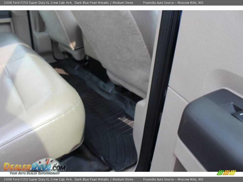2008 Ford F250 Super Duty XL Crew Cab 4x4 Dark Blue Pearl Metallic / Medium Stone Photo #15
