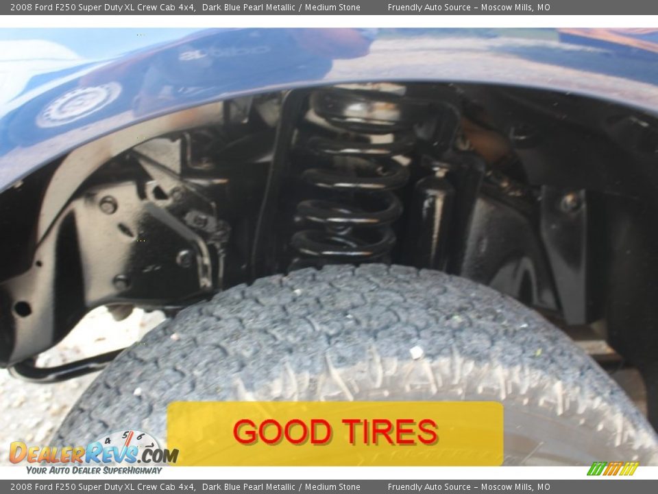 2008 Ford F250 Super Duty XL Crew Cab 4x4 Dark Blue Pearl Metallic / Medium Stone Photo #19