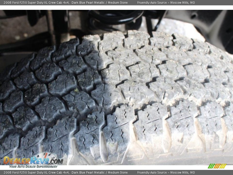 2008 Ford F250 Super Duty XL Crew Cab 4x4 Dark Blue Pearl Metallic / Medium Stone Photo #22