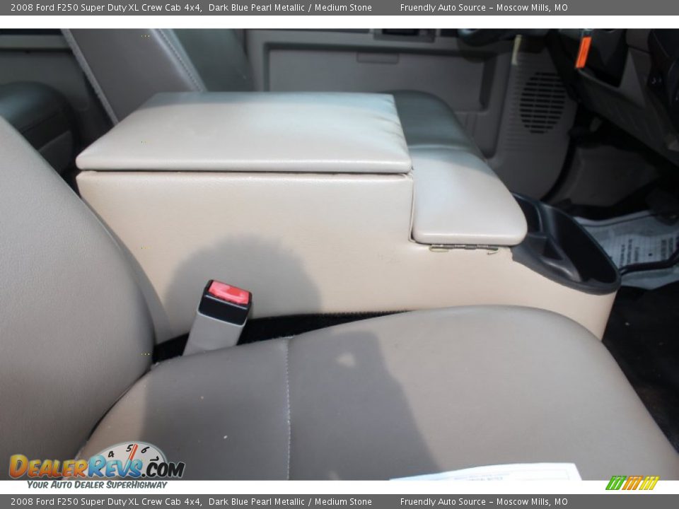 2008 Ford F250 Super Duty XL Crew Cab 4x4 Dark Blue Pearl Metallic / Medium Stone Photo #25