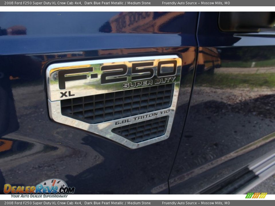 2008 Ford F250 Super Duty XL Crew Cab 4x4 Dark Blue Pearl Metallic / Medium Stone Photo #27