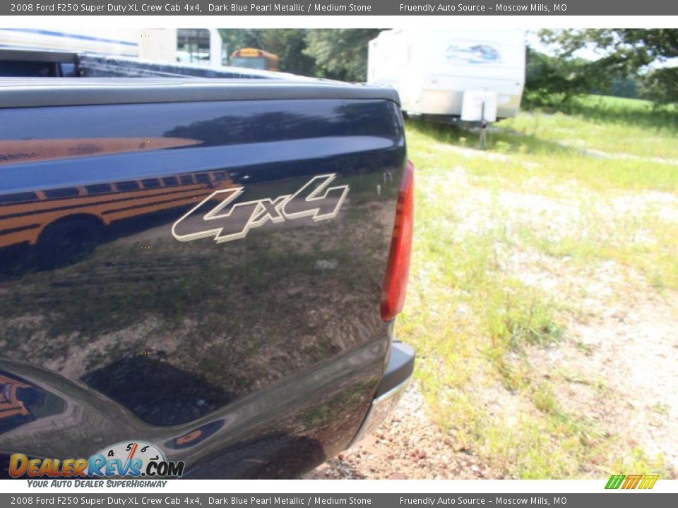 2008 Ford F250 Super Duty XL Crew Cab 4x4 Dark Blue Pearl Metallic / Medium Stone Photo #29