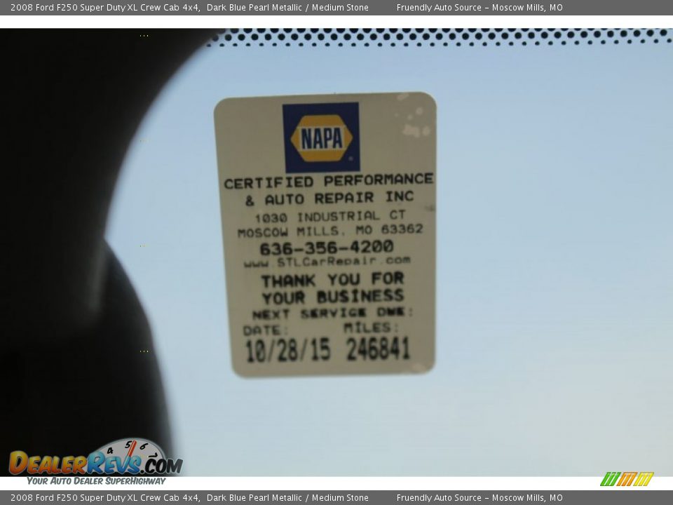 2008 Ford F250 Super Duty XL Crew Cab 4x4 Dark Blue Pearl Metallic / Medium Stone Photo #35