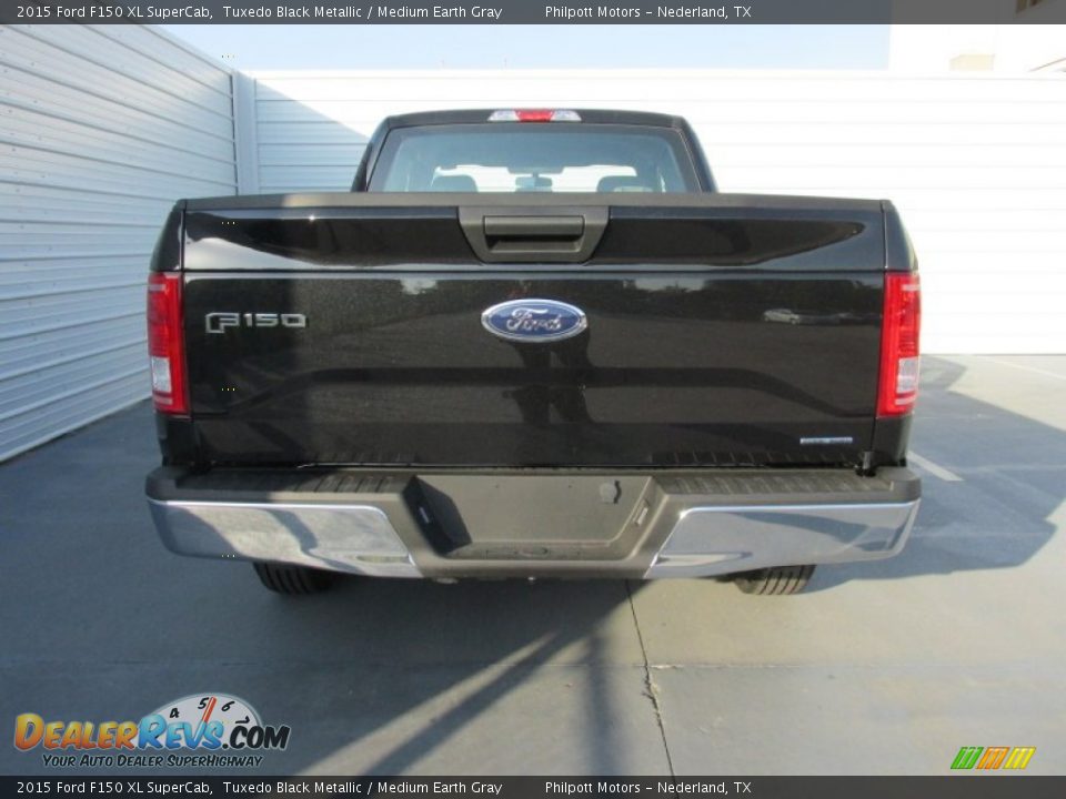 2015 Ford F150 XL SuperCab Tuxedo Black Metallic / Medium Earth Gray Photo #5