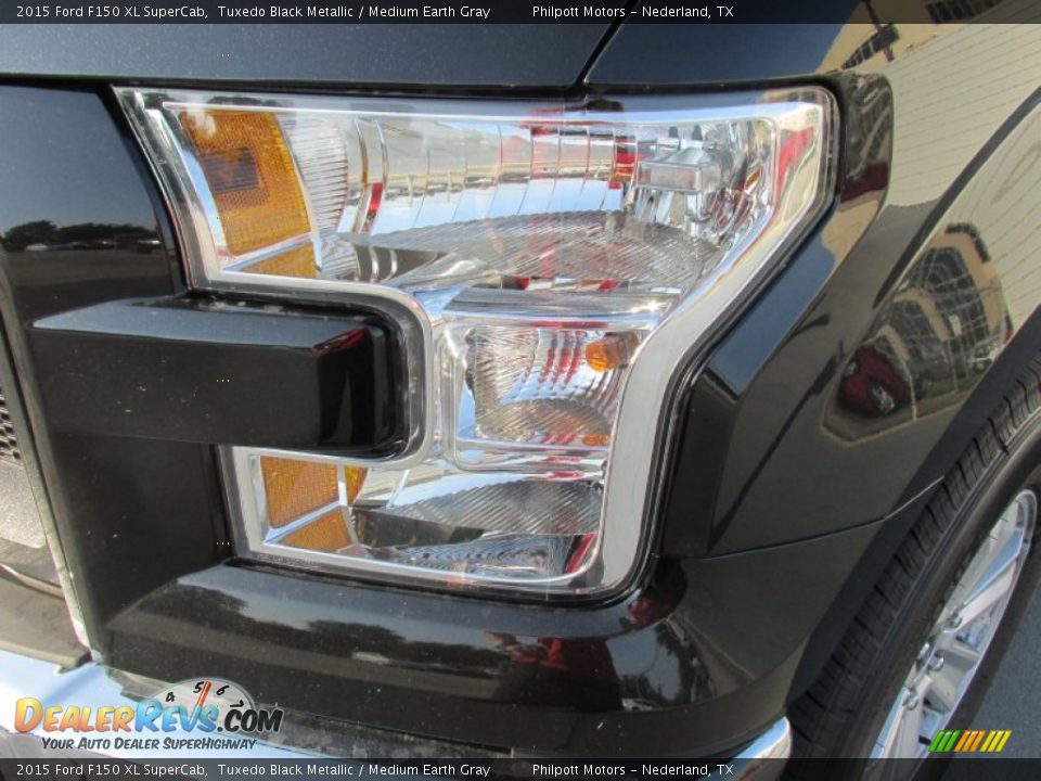 2015 Ford F150 XL SuperCab Tuxedo Black Metallic / Medium Earth Gray Photo #9