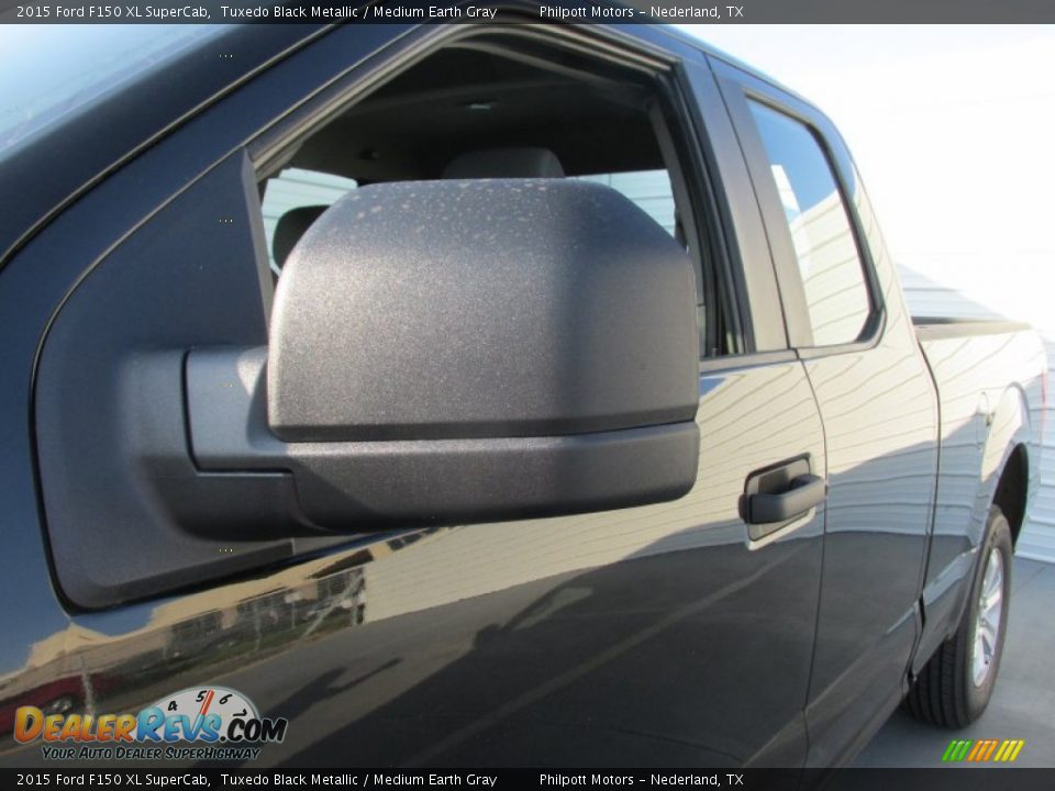 2015 Ford F150 XL SuperCab Tuxedo Black Metallic / Medium Earth Gray Photo #12