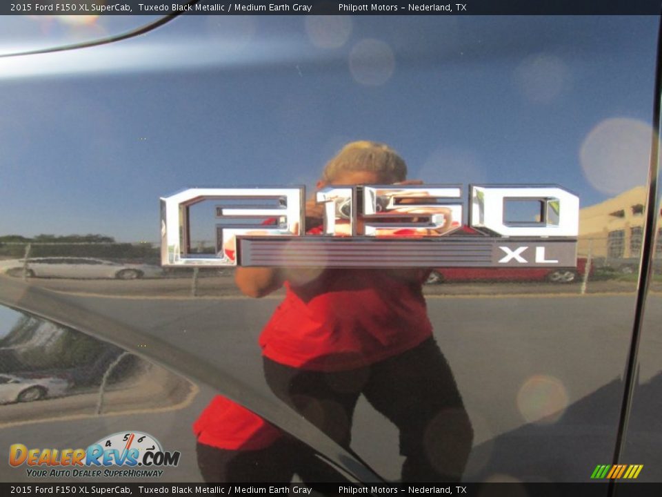 2015 Ford F150 XL SuperCab Tuxedo Black Metallic / Medium Earth Gray Photo #13