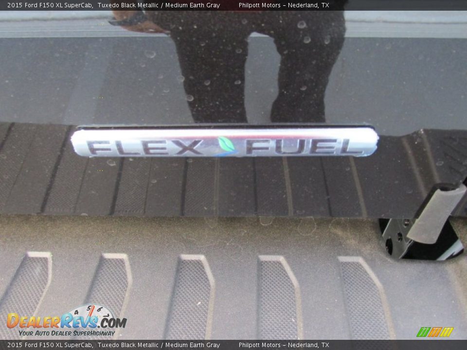 2015 Ford F150 XL SuperCab Tuxedo Black Metallic / Medium Earth Gray Photo #14