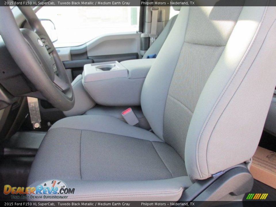 2015 Ford F150 XL SuperCab Tuxedo Black Metallic / Medium Earth Gray Photo #21