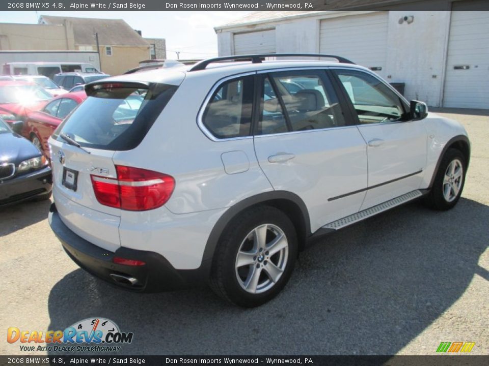 2008 BMW X5 4.8i Alpine White / Sand Beige Photo #3