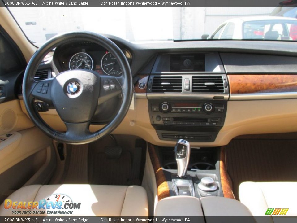2008 BMW X5 4.8i Alpine White / Sand Beige Photo #5