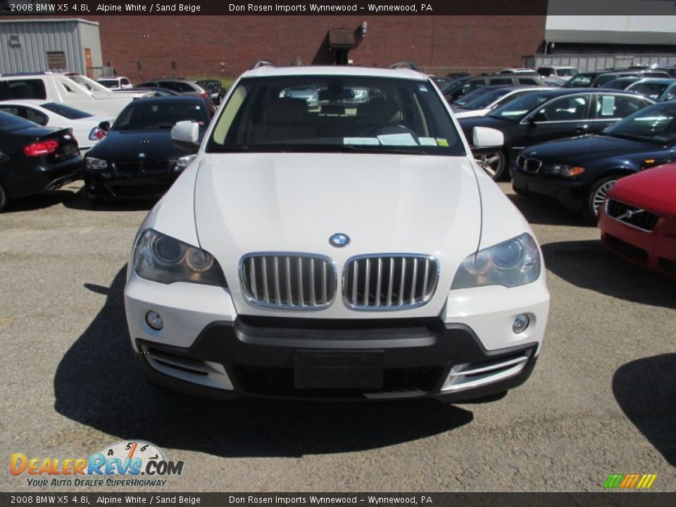 2008 BMW X5 4.8i Alpine White / Sand Beige Photo #11