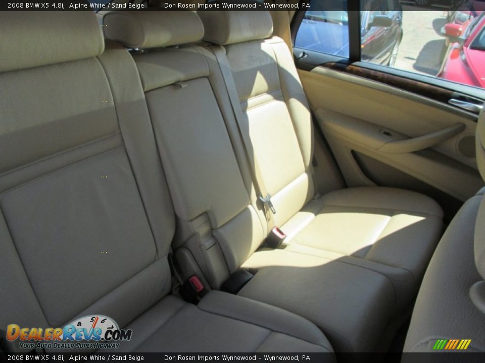 2008 BMW X5 4.8i Alpine White / Sand Beige Photo #14
