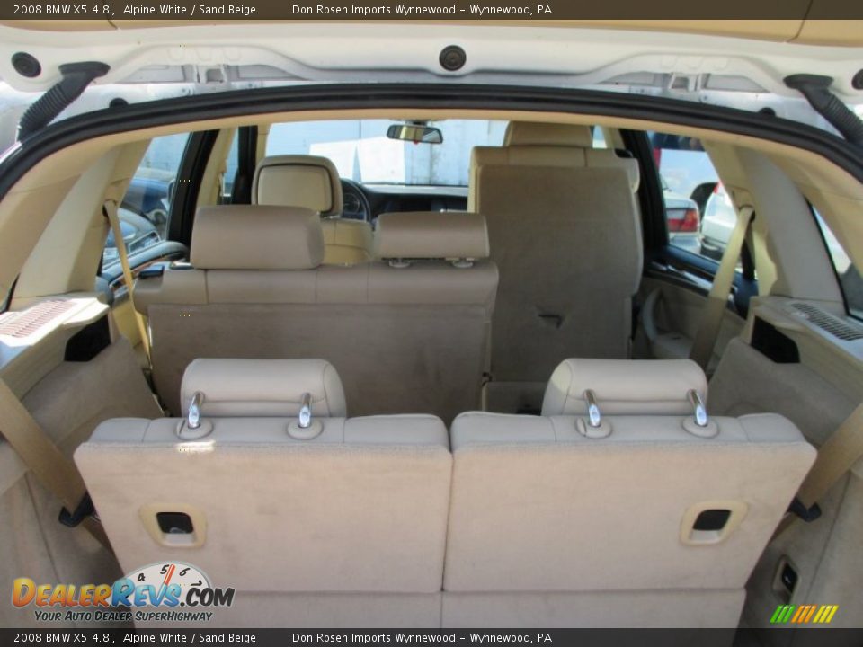 2008 BMW X5 4.8i Alpine White / Sand Beige Photo #15