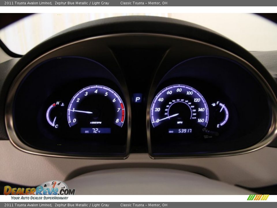 2011 Toyota Avalon Limited Zephyr Blue Metallic / Light Gray Photo #7