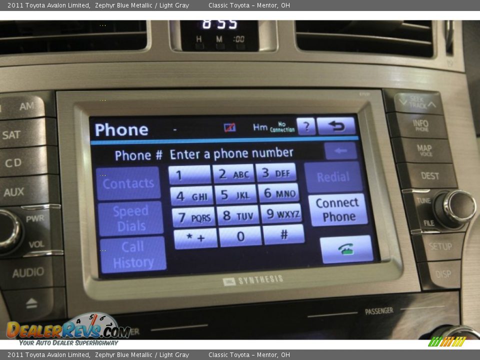 2011 Toyota Avalon Limited Zephyr Blue Metallic / Light Gray Photo #9