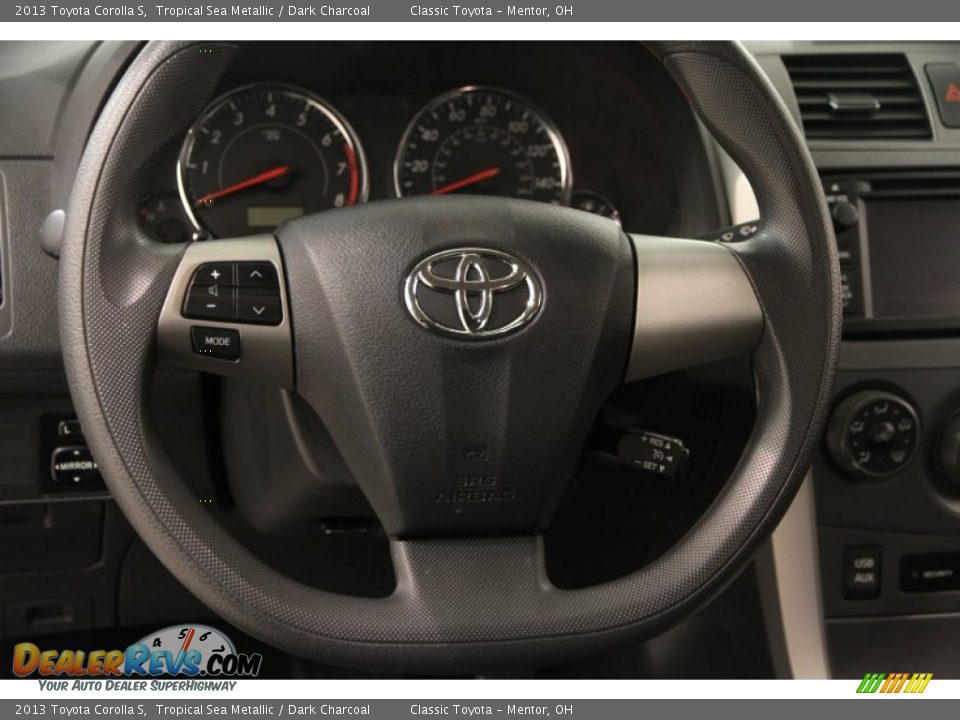 2013 Toyota Corolla S Tropical Sea Metallic / Dark Charcoal Photo #6